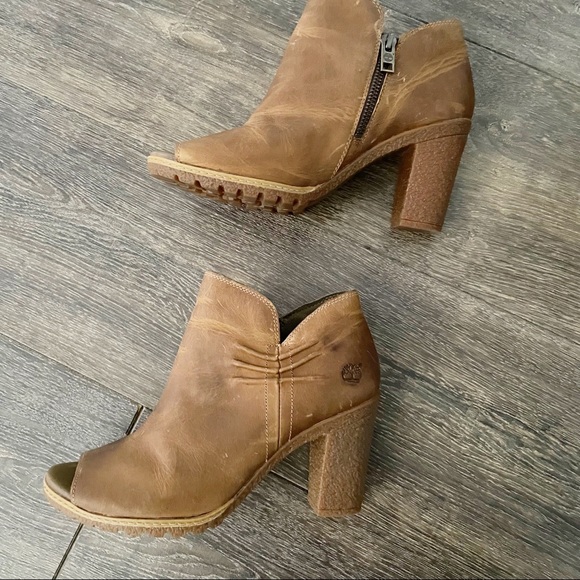 Timberland ’Glancy’ Ruched Peep Toe Boots - Picture 10 of 15